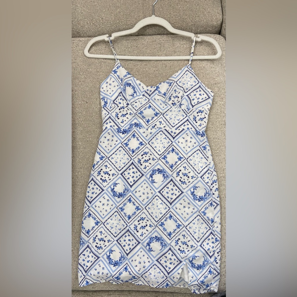 Blue and White Altar’d State Mini Dress